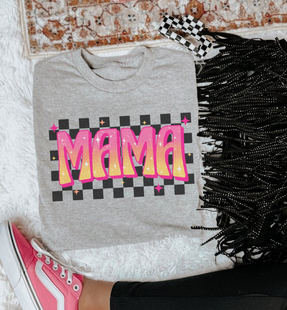 CHECK PINK & ORANGE MAMA (ALL OPTIONS)