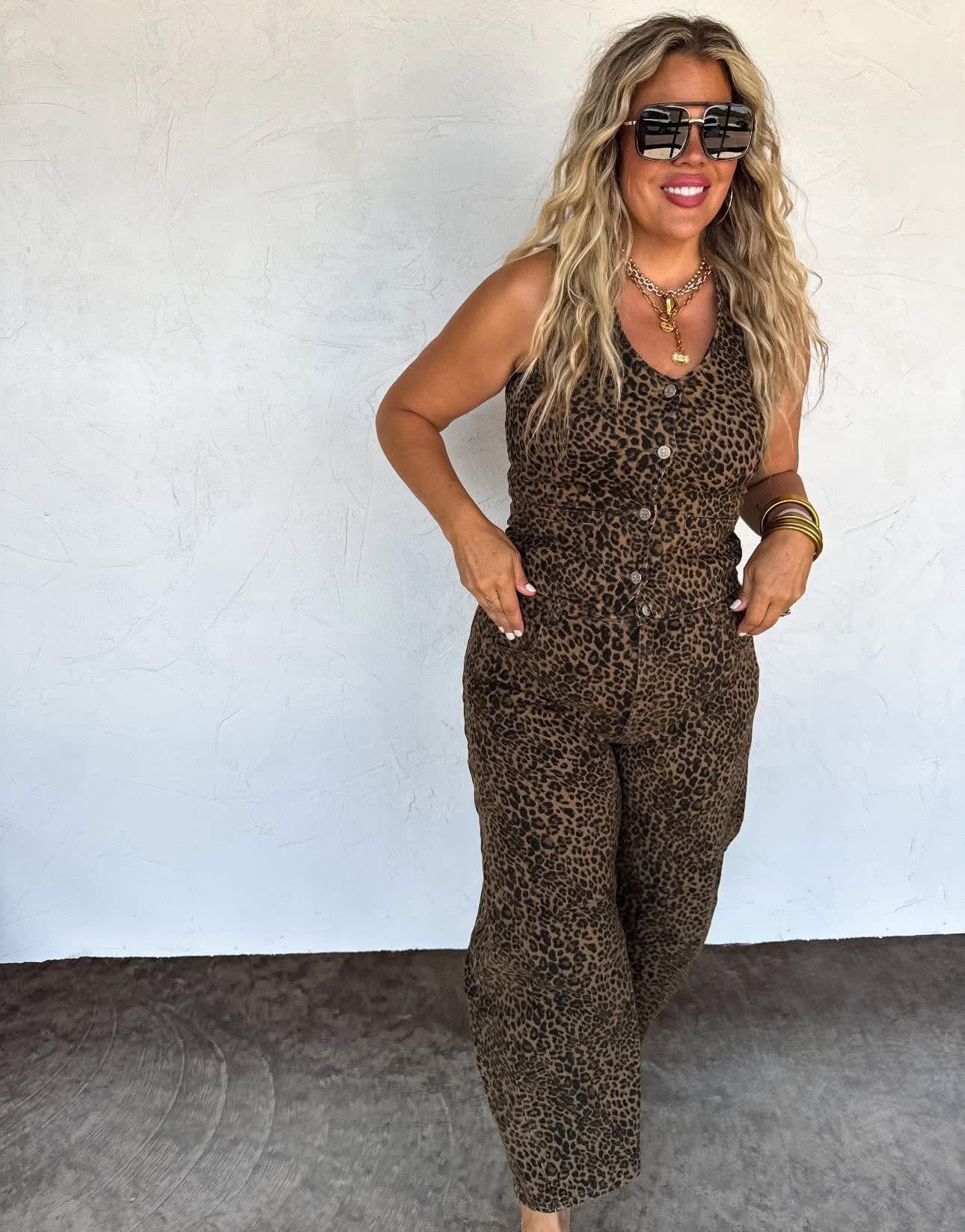 BEX LEOPARD BARREL JEAN - PREORDER