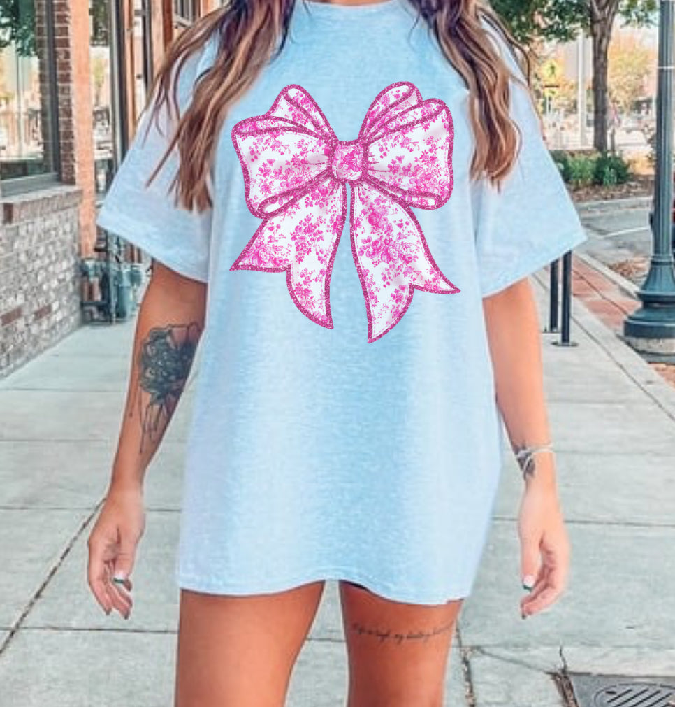 PINK BOW SUB TEE