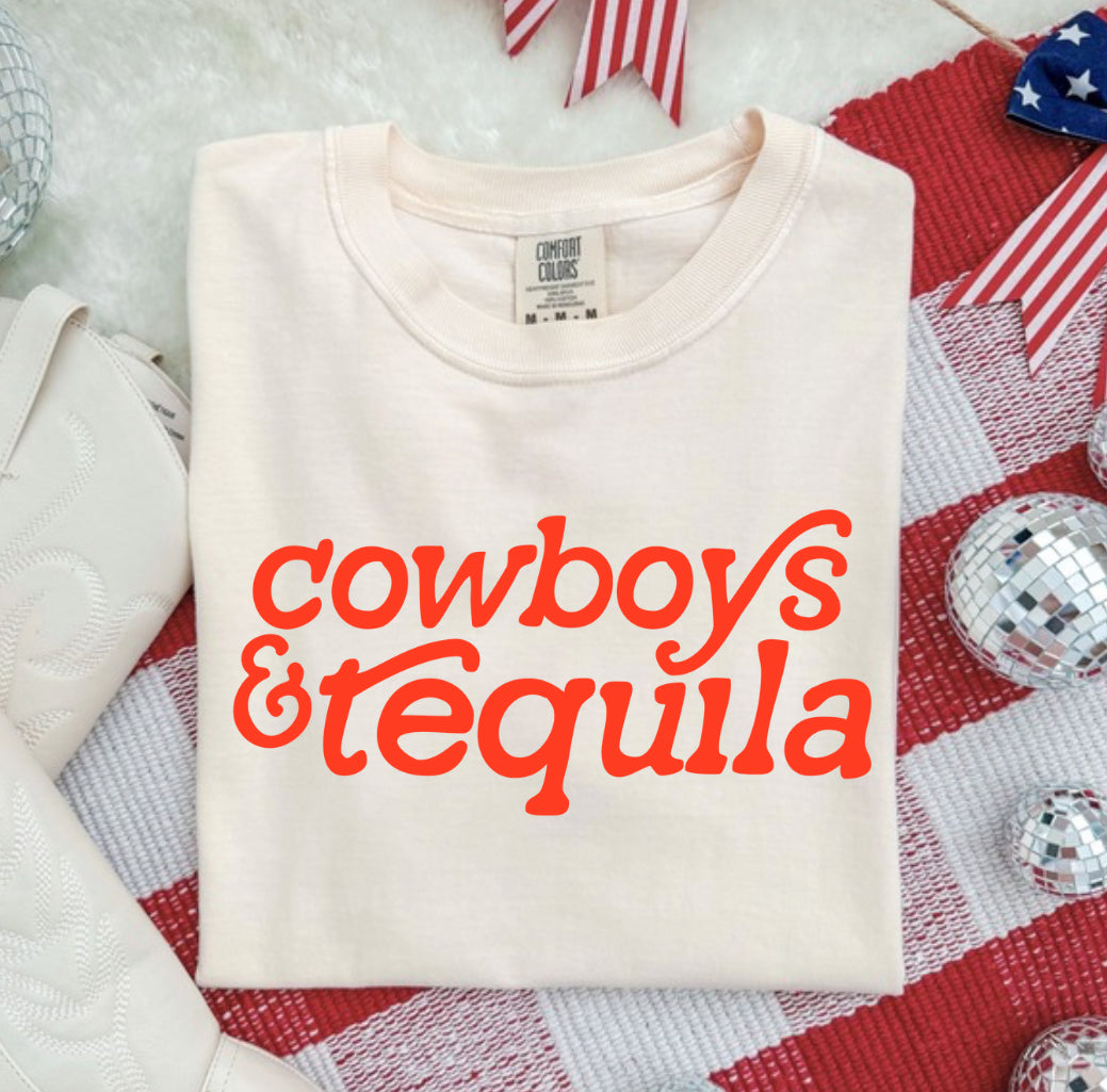 COWBOYS & TEQUILA COMFORT COLOR TEE