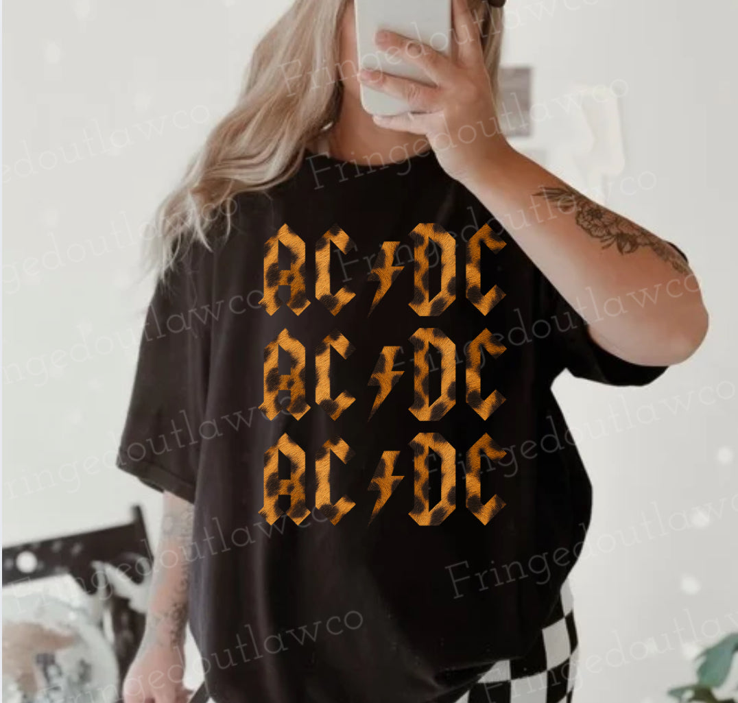 AC/DC LEOPARD JERZEE TEE