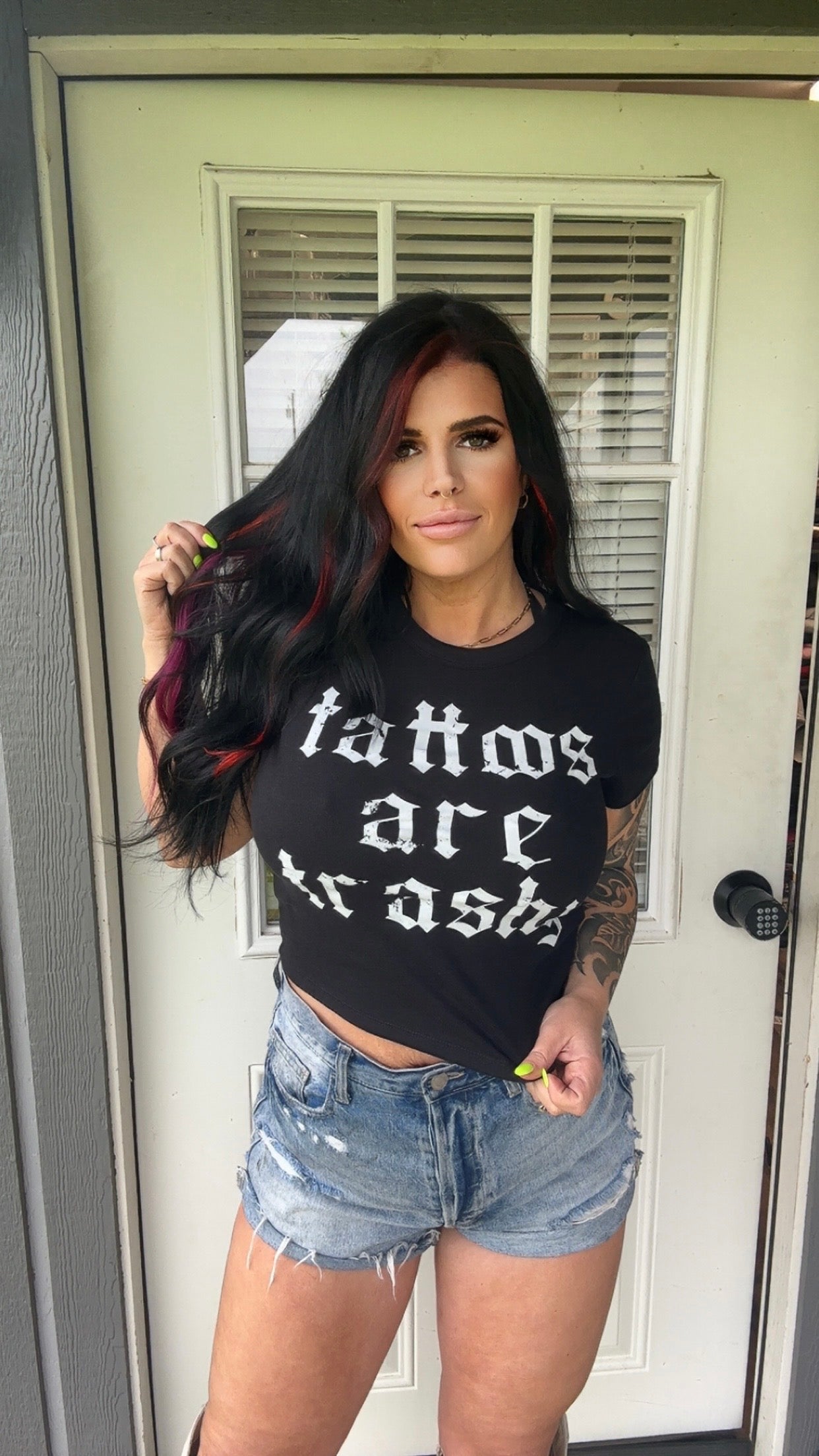 Tattoos are trashy baby tee
