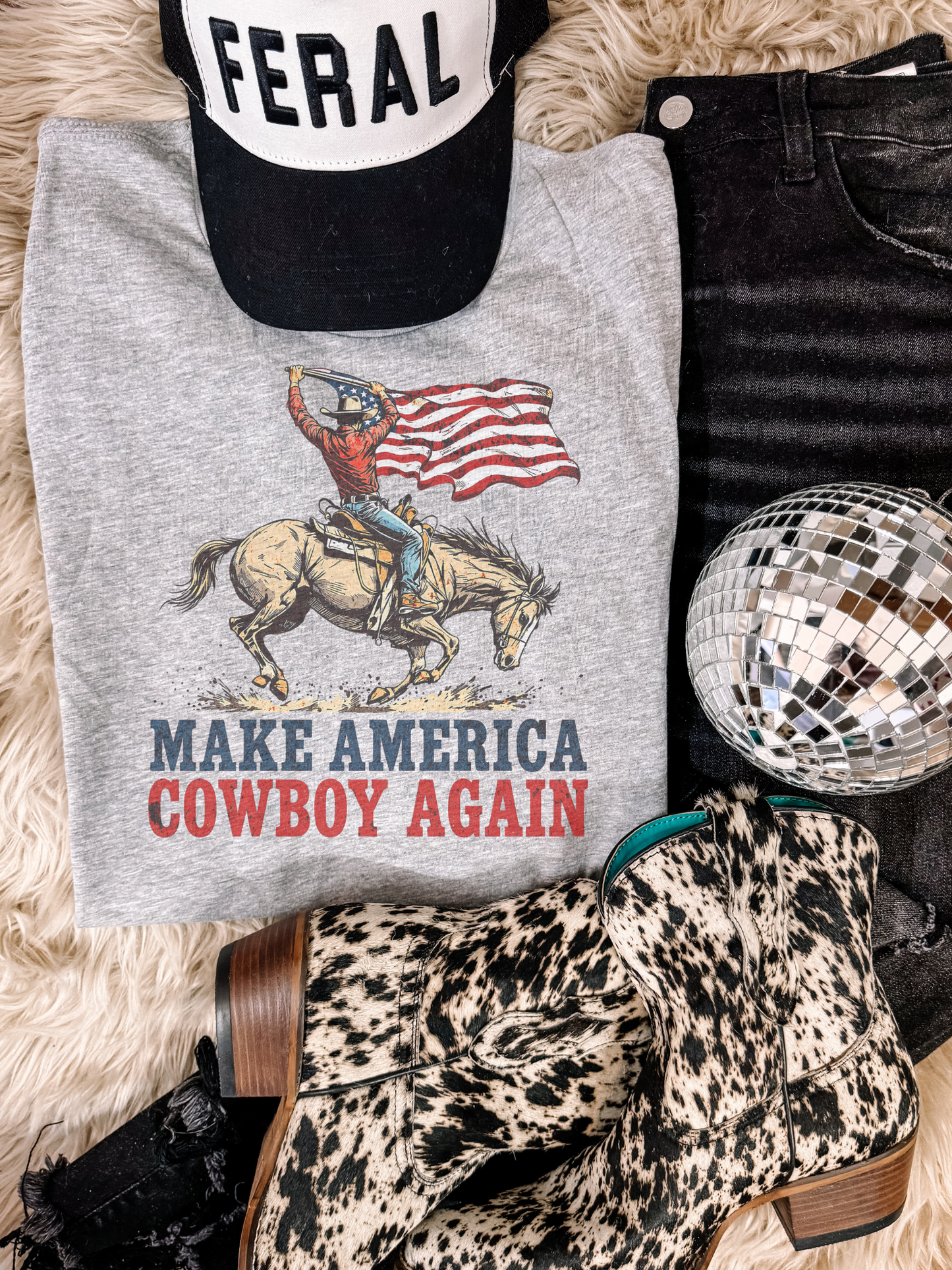 Make America cowboy again tee