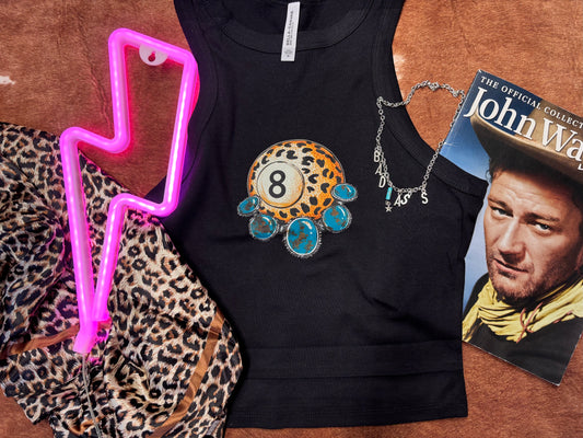 Leopard turquoise tank