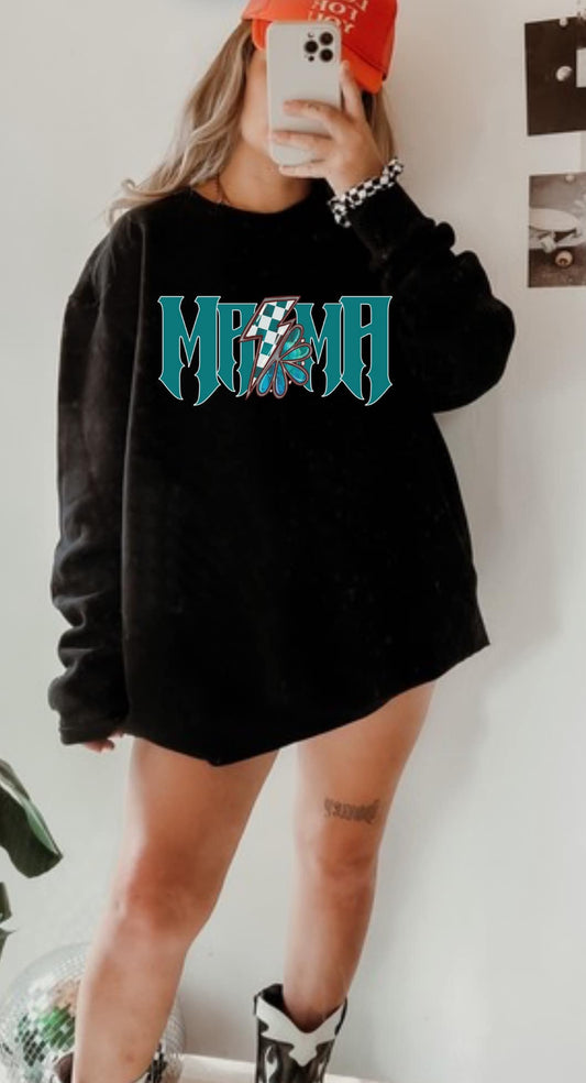 TURQUOISE MAMA CREWNECK