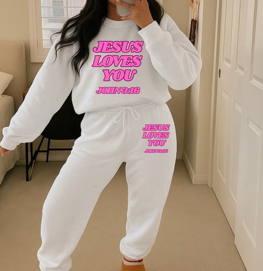 JESUS LOVES YOU SWEAT SET