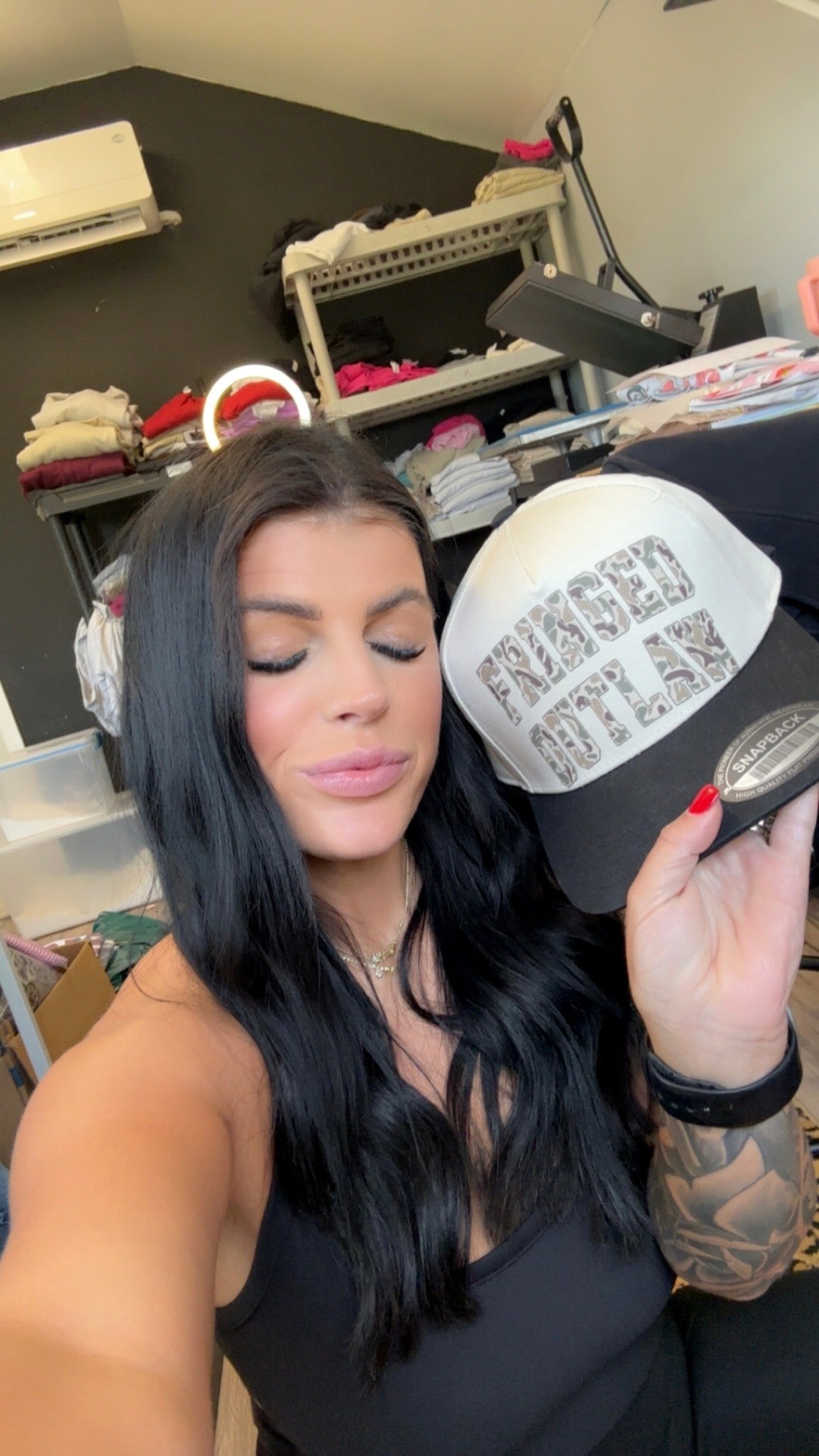 FRINGED OUTLAW CAMO HAT