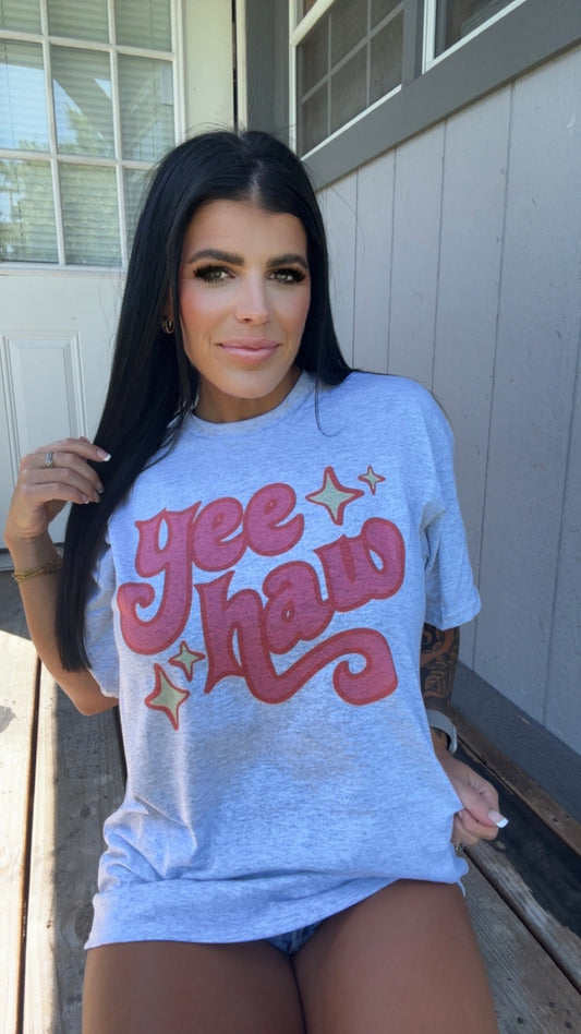 PINK YEE HAW TEE