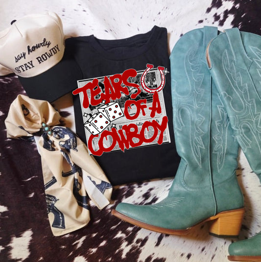 TEARS OF A COWBOY JERZEE TEE DTF