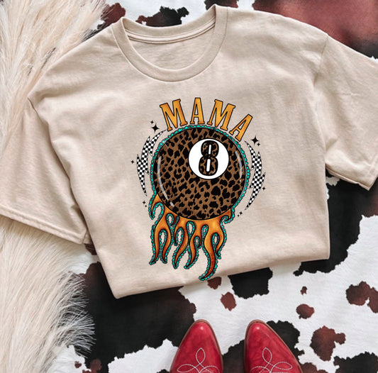 LEOPARD ORANGE MAMA TEAL FLAME JERZEE TEE DTF