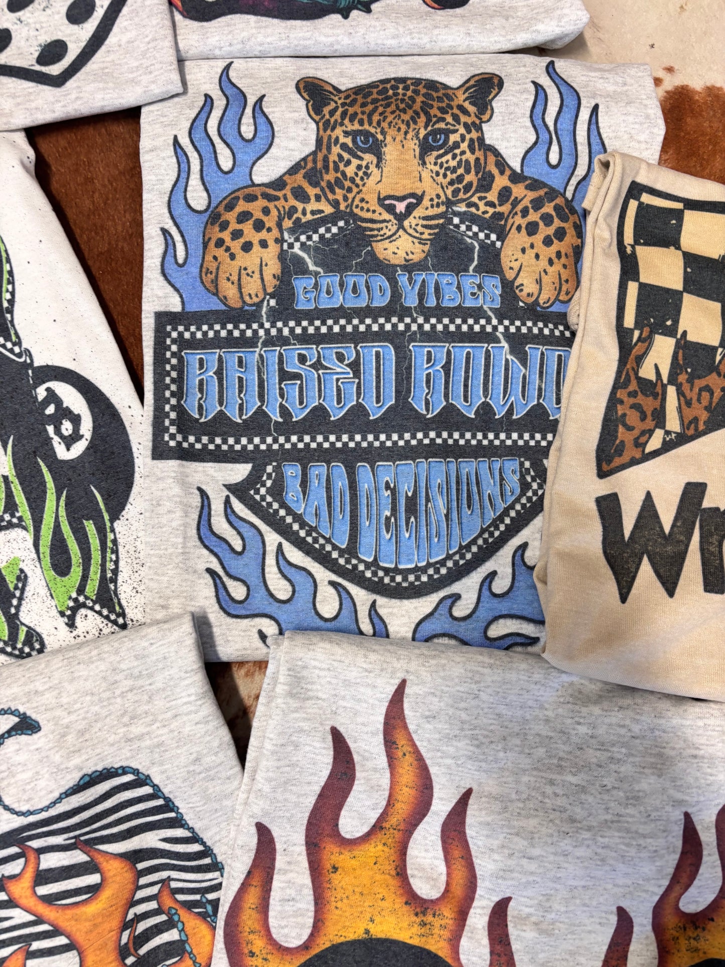 RAISED ROWDY LEOPARD TEE