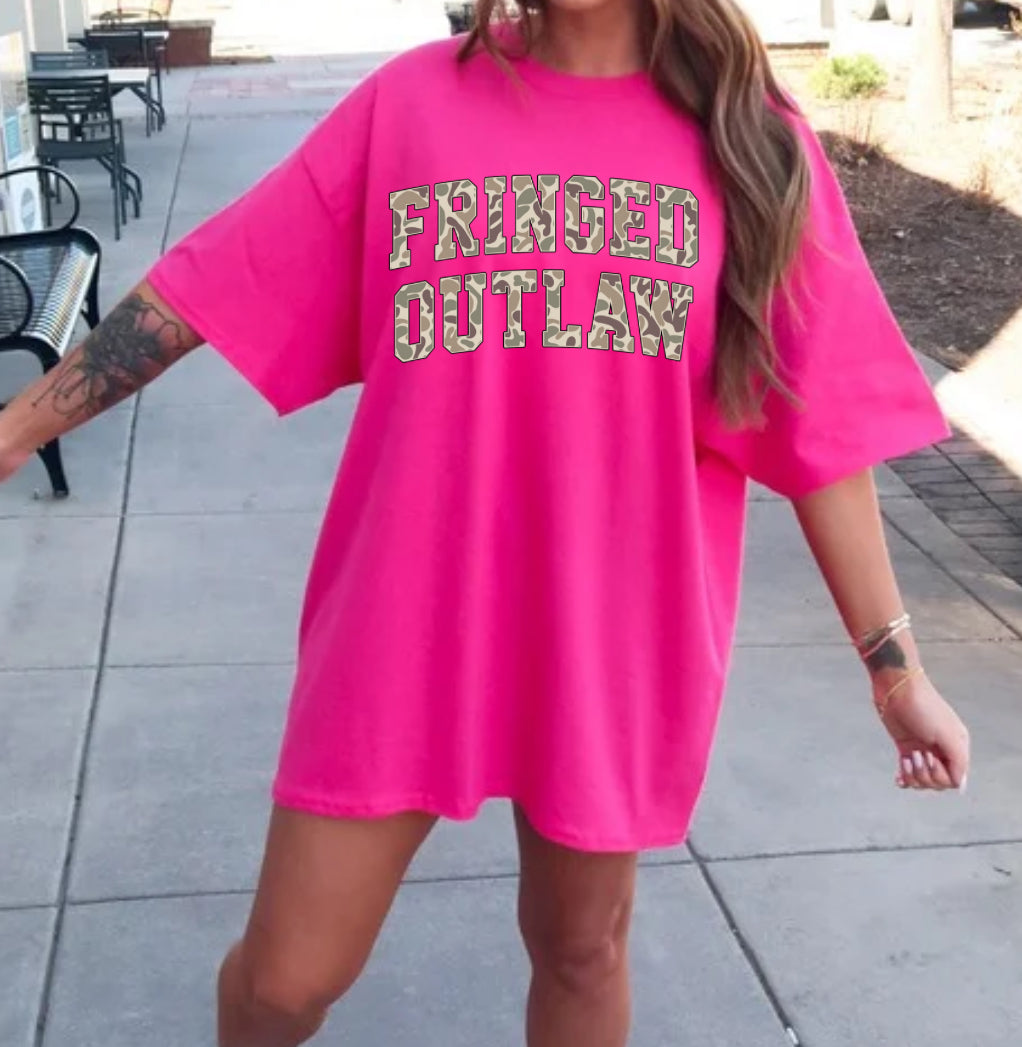 FRINGED OUTLAW TEE  (ALL OPTIONS)
