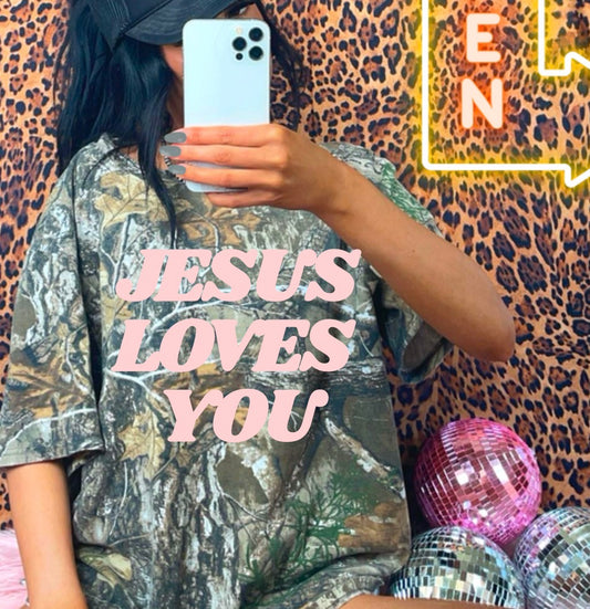 JESUS LOVES YOU CAMO TEE