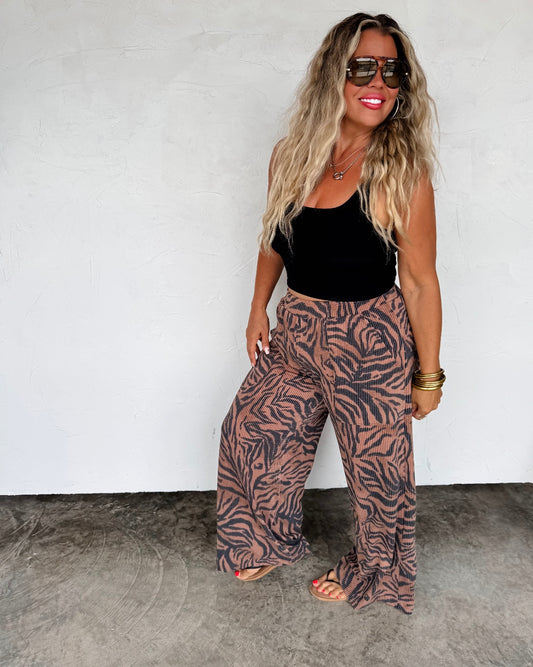 ZEBRA HADDIE WIDE LEG PANT