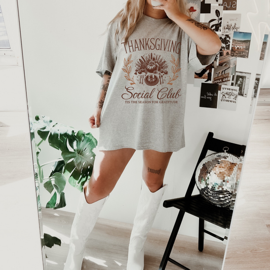 Thanksgiving social club sub tee