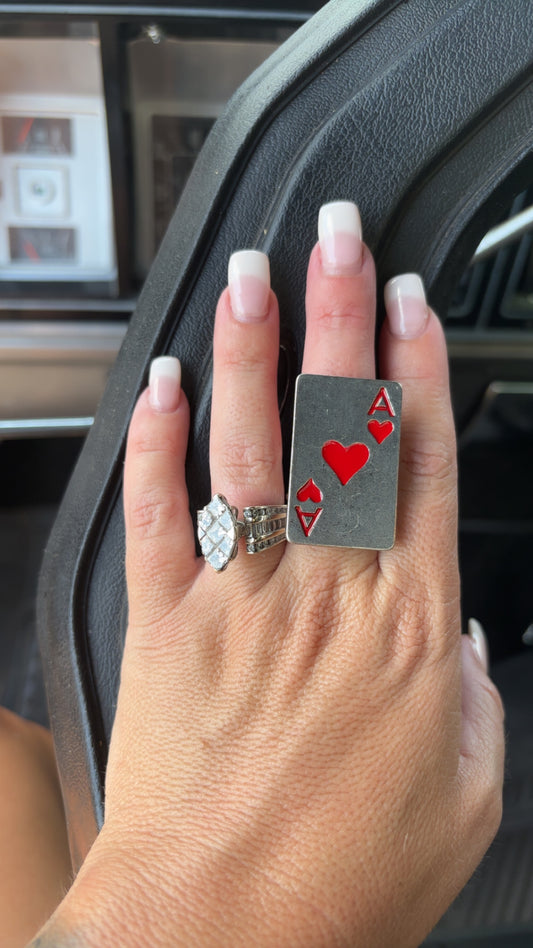 SINGLE ACE OF HEARTS RING