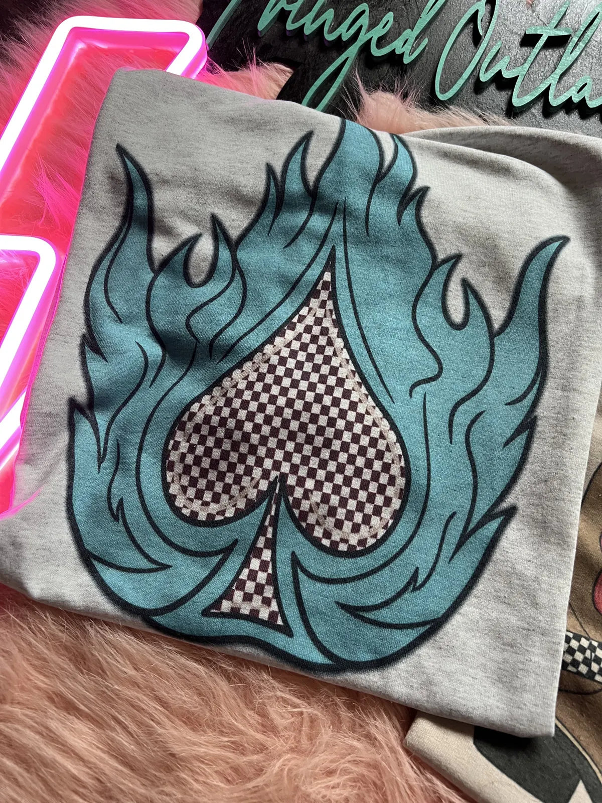 SPADE ON FIRE TEE